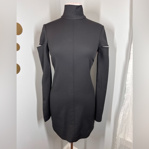 EUC Helmut Lang Turtle Neck Cutout Mini Dress - Picture 6 of 12